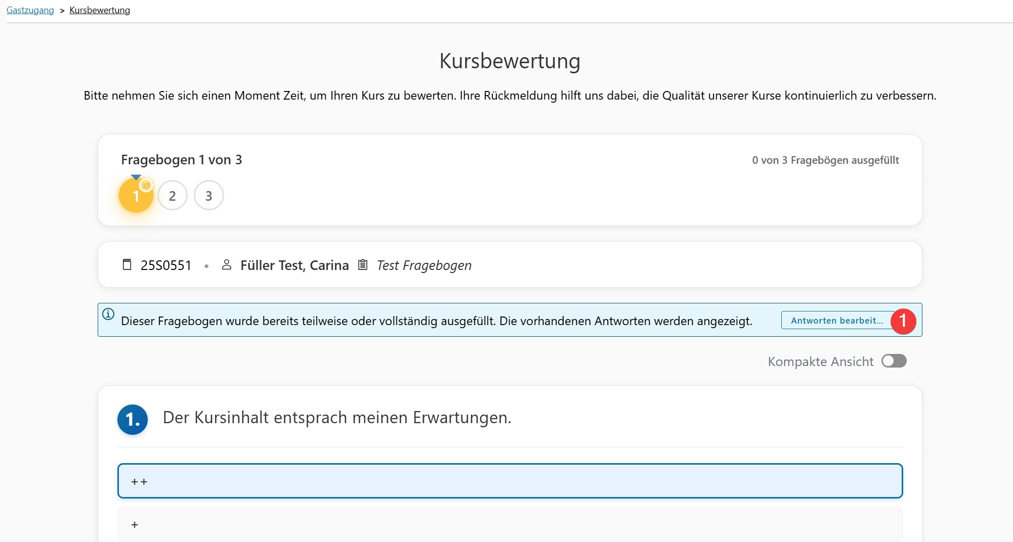 Nachträgliches Bearbeiten von Antworten