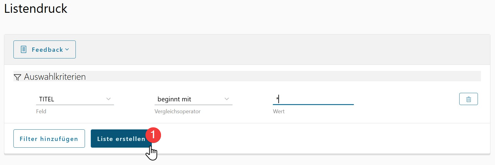 Ergebnis einer Feedback-Auswertung