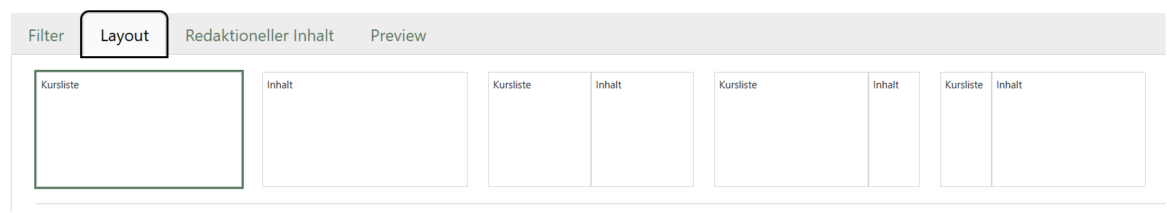 Auswahl von Layout-Vorlagen