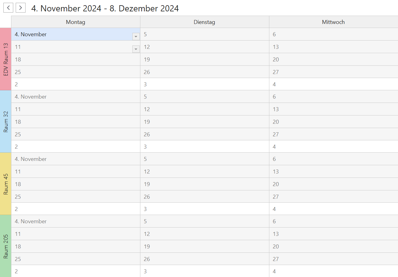 Screenshot: Nach Datum gruppieren